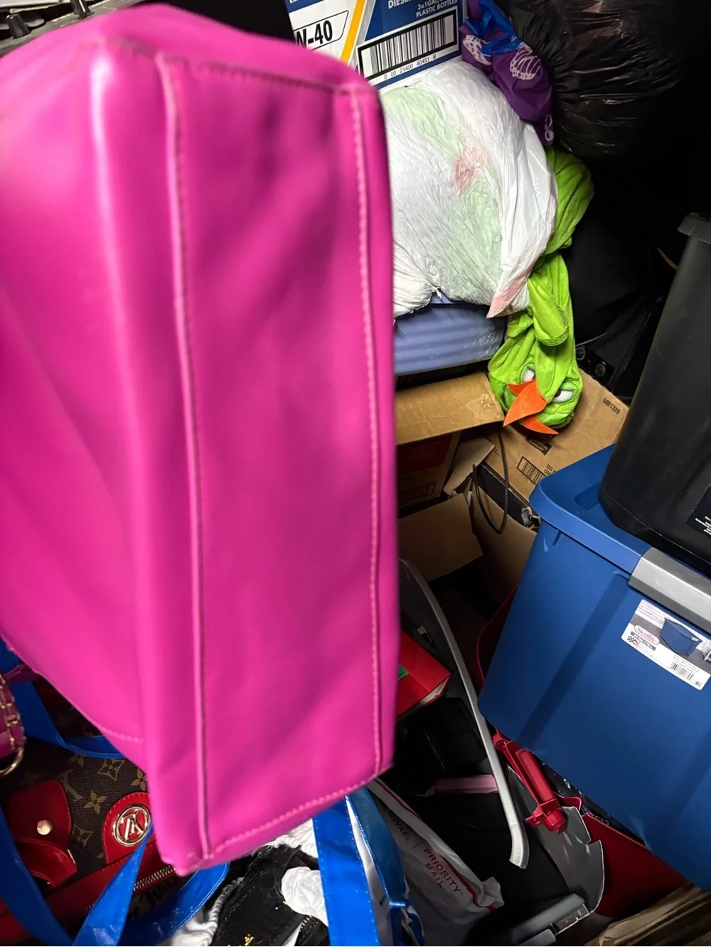 Hot Pink Studded Tote Bag